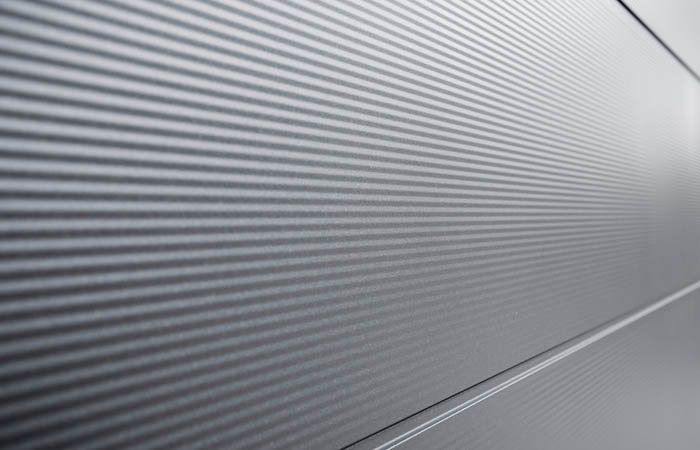 Large panel - Micro lines metallic grey (sim. DB703) - V3000